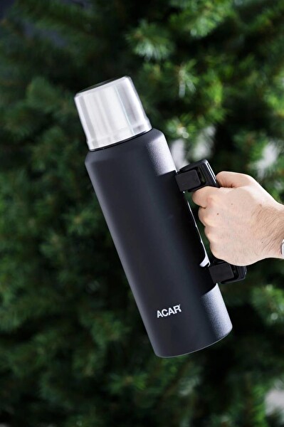 Acar TMS-08369 Karat X Serisi Paslanmaz Çelik 1.5 LT Kamp Termos Siyah