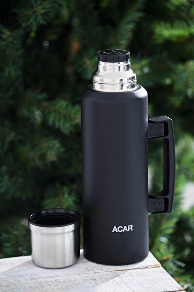 Acar TMS-08369 Karat X Serisi Paslanmaz Çelik 1.5 LT Kamp Termos Siyah