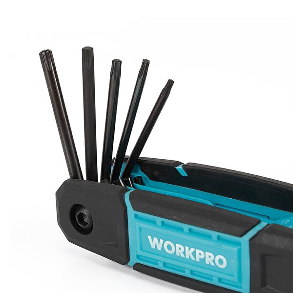 Workpro WP222030 8 Parça CR-V Çakı Tipi Torx Profesyonel Allen Anahtar Takımı