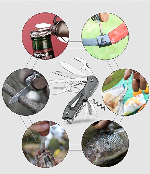 Valkyrie Çok Fonksiyonlu Outdoor İsviçre Kamp Cep Çakısı