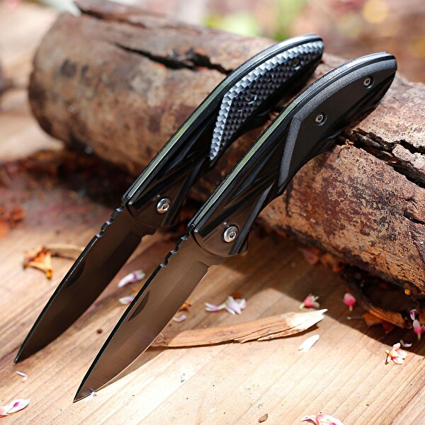 Valkyrie S313 Katlanabilir Outdoor Cep Kamp Çakısı Siyah