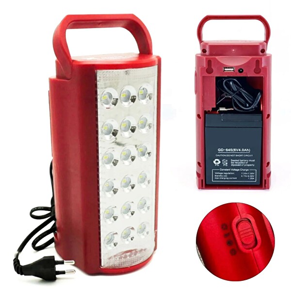 Evimdeyokyok 24 Büyük Ledli 80 Saat Yanan Powerbank Özellikli Akülü Led Işıldak