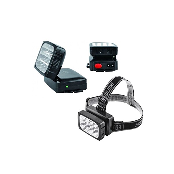 Evimdeyokyok 12 Ledli Şarjlı Power Ledli Kafa Feneri Tepe Lambası