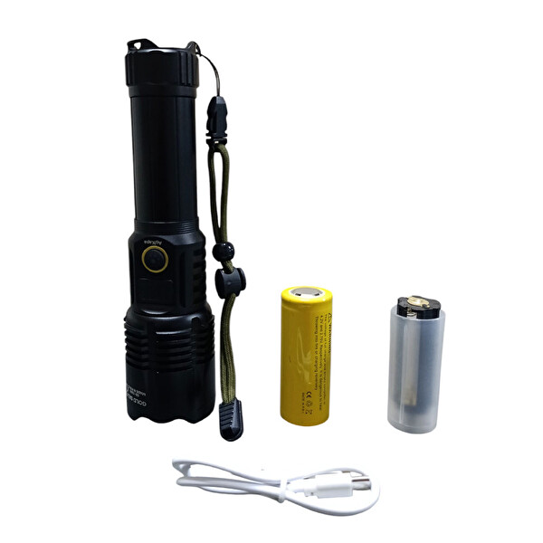 Evimdeyokyok SK3300 1500 Lümen TG Led 2800 mAH Zoom Özellikli Şarj Edilebilir El Feneri