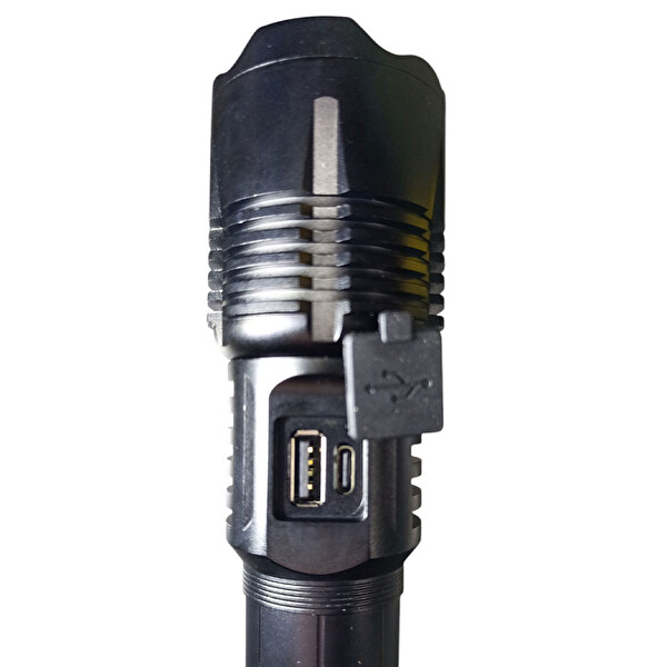 Evimdeyokyok SK3300 1500 Lümen TG Led 2800 mAH Zoom Özellikli Şarj Edilebilir El Feneri