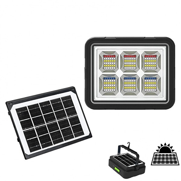 Evimdeyokyok 150W Güneş Enerjili Solar Kamp Feneri - Projektör WS-5570