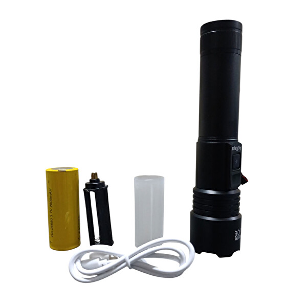 Evimdeyokyok SK3600 1300 Lümen TG Led 2800 mAH Zoom Özellikli Şarj Edilebilir El Feneri