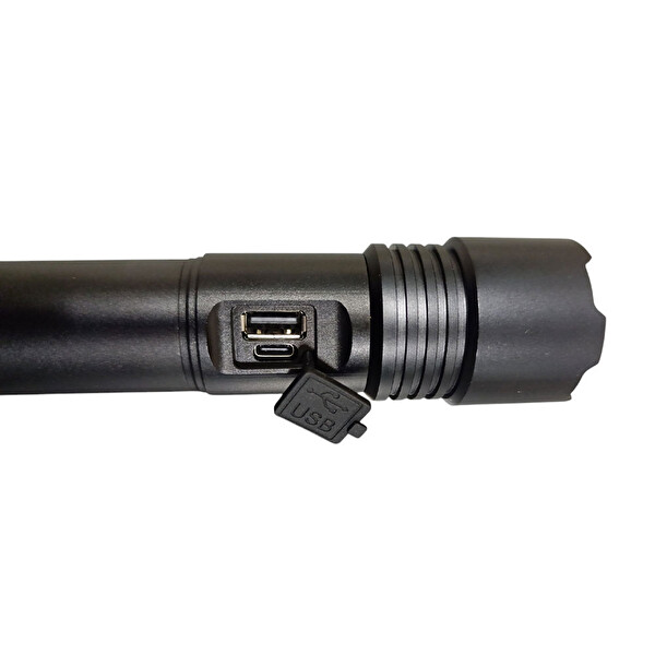 Evimdeyokyok SK3600 1300 Lümen TG Led 2800 mAH Zoom Özellikli Şarj Edilebilir El Feneri