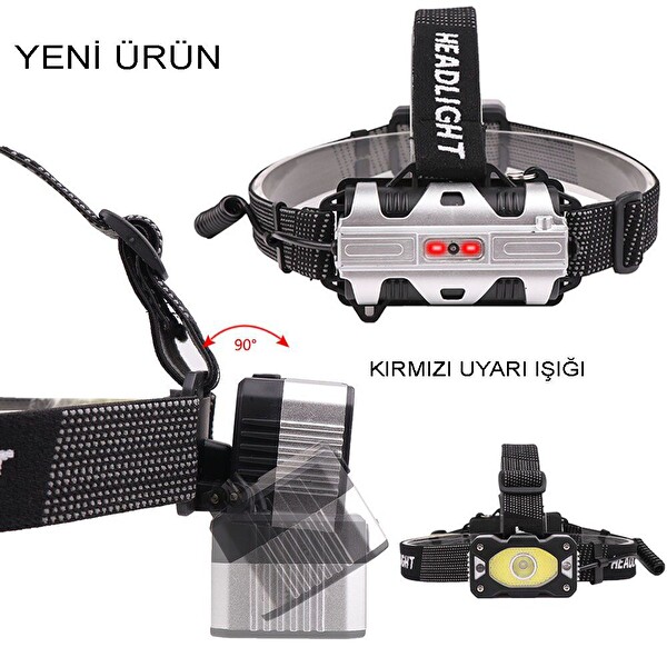 Evimdeyokyok WT-248 4 Modlu Sensörlü Şarjlı Güçlü Kafa Lambası