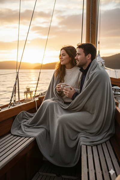 Naturecamp Rem Çok Amaçlı Gri Polar Kamp Battaniyesi