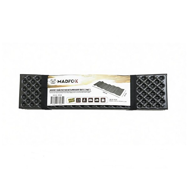 Madfox TrailPad Pro Katlanır Kamp Matı - 180x59 CM Z Mat Siyah
