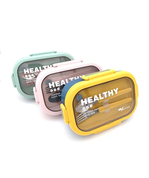 Valkyrie Isı Yalıtımlı Termal Çantalı Çelik Lunch Box BPA’sız Sızdırmaz Çok Bölmeli Su Yeşili