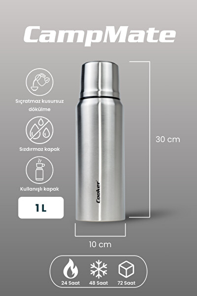 Cooker CampMate CKR2080 1 LT Paslanmaz Çelik Termos