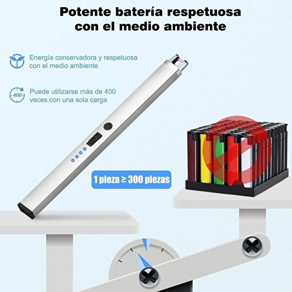 Valkyrie USB Şarjlı Elektrikli Arc Çakmak Mum İçin Gazsız Rüzgar Kırıcı Çift Emniyetli Gümüş Renk