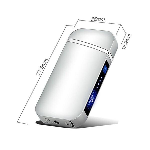 Valkyrie Şarjlı Gazsız Dokunmatik USB Çakmak Plazma Gümüş