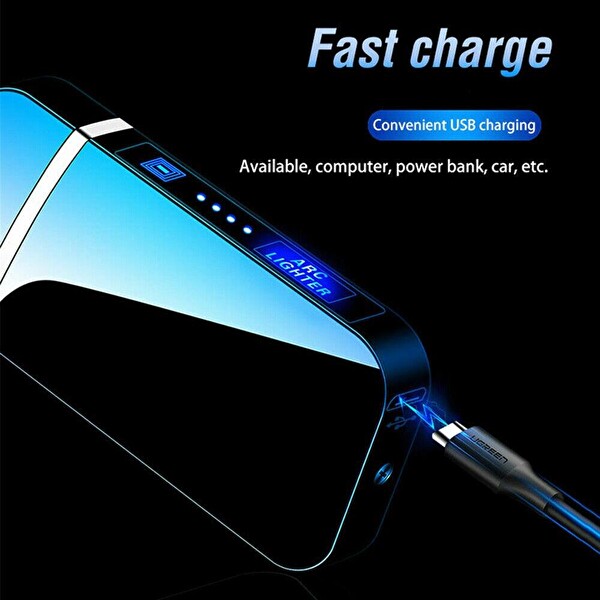 Valkyrie Şarjlı Gazsız Dokunmatik USB Çakmak Plazma Gümüş