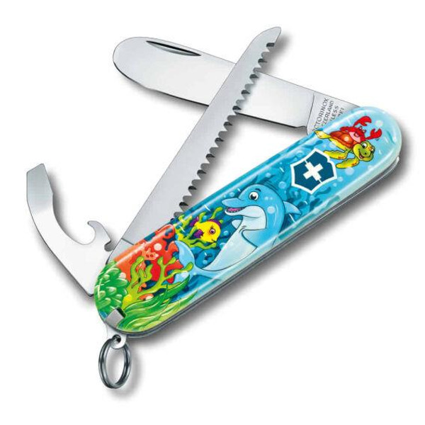 Victorinox VT 0.2373.E1 Boyama Kitaplı Yunus Desenli Çakı