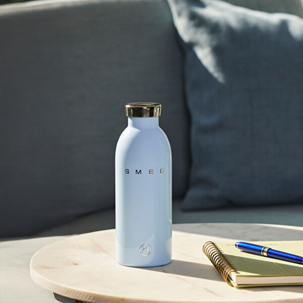 Smeg WBF01PB Clima Bottle Paslanmaz Çelik 500 ML Pastel Mavi Termos