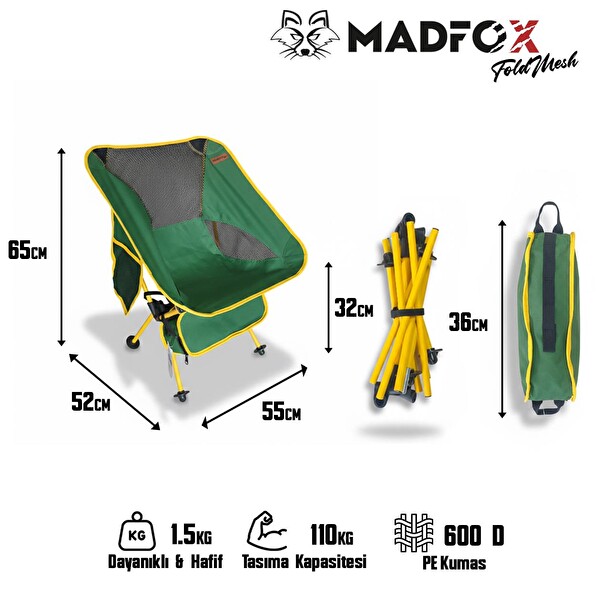Madfox FoldMesh Mini Kompakt Katlanır Sandalye