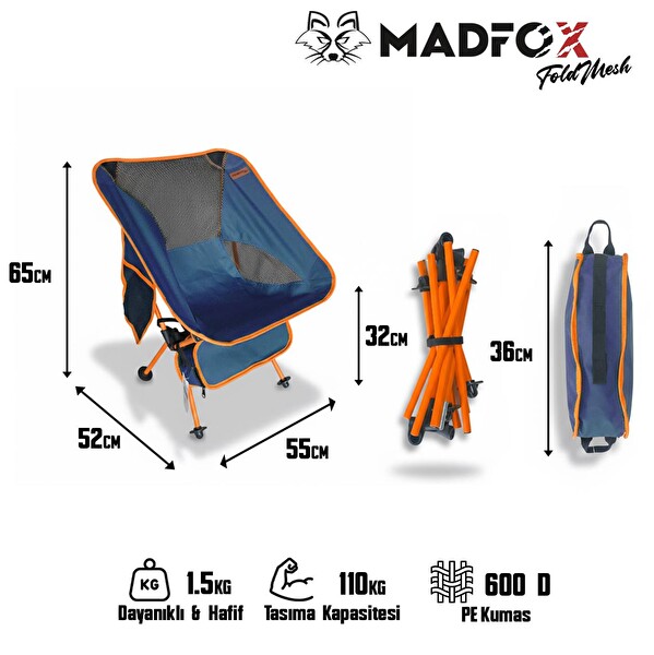 Madfox FoldMesh Mini Kompakt Katlanır Sandalye