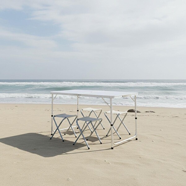 Madfox Nomad Duo Tabureli Katlanır Kamp Masası Seti