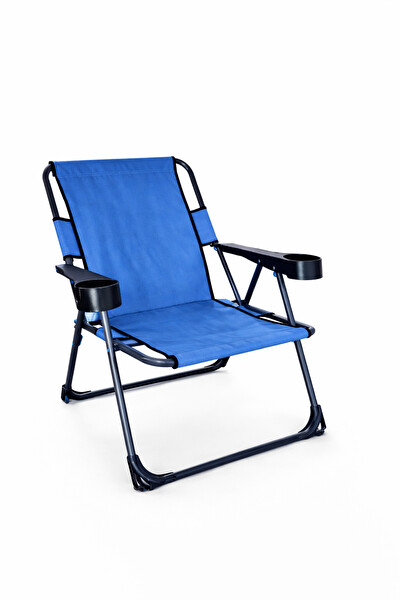 Walke Katlanır Kamp Sandalyesi Çİft Taraf Bardaklı Piknik Sandalyesi