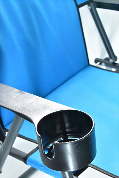 Walke Katlanır Kamp Sandalyesi Çİft Taraf Bardaklı Piknik Sandalyesi