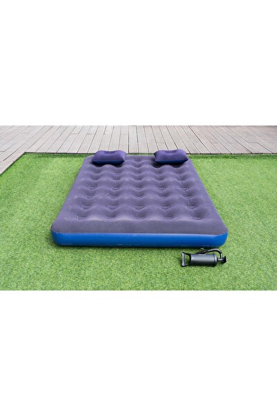 Walke 2200 Double Çift Kişilik Şişme Yatak Seti (2 Yastık - Pompa Dahil) 191x137x22 CM