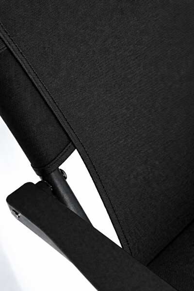 Walke Katlanır Kamp Sandalyesi Çift Taraf Bardaklı Piknik Sandalyesi - Siyah