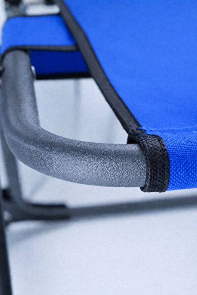 Walke Katlanır Kamp Sandalyesi Çift Taraf Bardaklı Piknik Sandalyesi - Lacivert