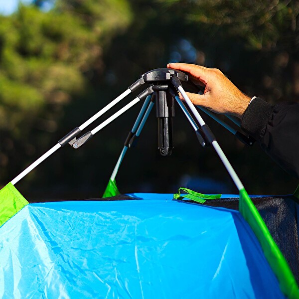 Freecamp Inventor 4 Kişilik Mavi-Yeşil Otomatik Çadır