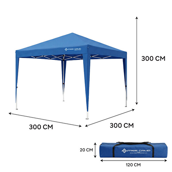 Freecamp Sevilla AND1024 300x300 CM Polyester Otomatik Tente Mavi