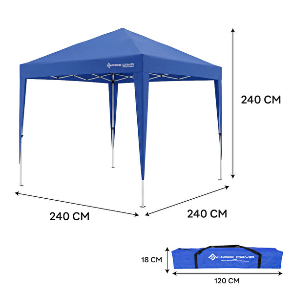 Freecamp Soria AND1025 240x240cm Pe Otomatik Tente Mavi