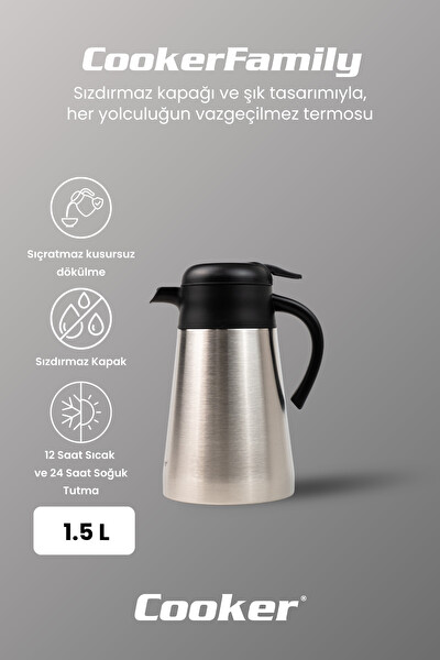 Cooker Family 1.5 Litre Paslanmaz Çelik Termos CKR2111