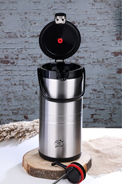 Cooker Master 4.5 Litre Paslanmaz Çelik Pompalı Termos Siyah CKR2009