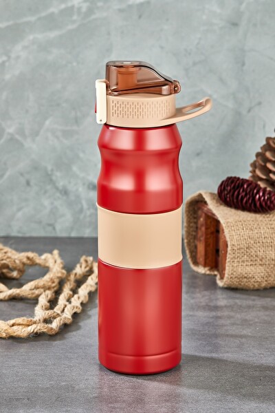 Cooker 700 ML Paslanmaz Çelik Matara Termos Kırmızı YK1204