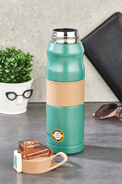 Cooker 700 ML Paslanmaz Çelik Matara Termos Mavi YK1204