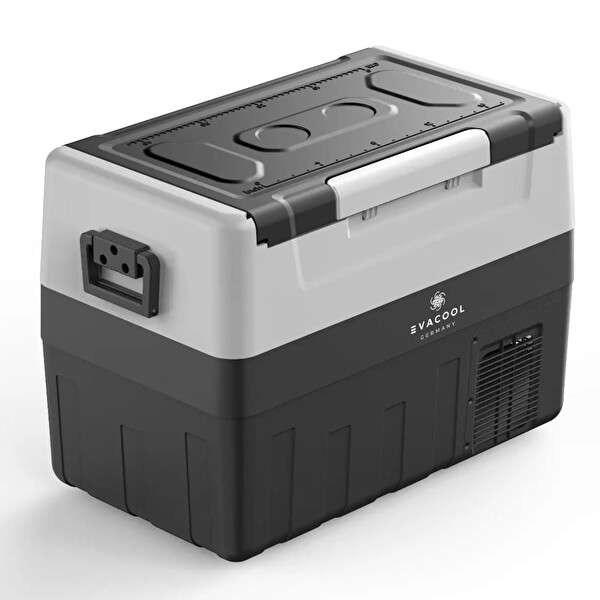 Evacool EVA45AT 12/24V 45 Litre Tek Kapak Çift Ekran Kompresörlü Oto Buzdolabı Gri