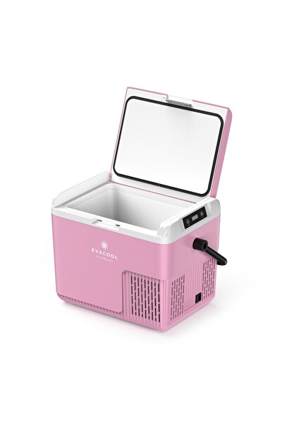 Evacool EVAG20 12/24V Pembe 18 Litre Kompresörlü Oto Buzdolabı Pembe