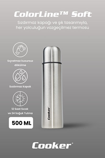 Cooker ColorLine Soft 500 ML Paslanmaz Çelik Termos CKR2115
