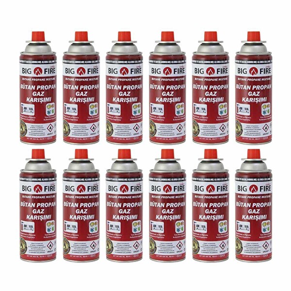 Big Fire Power 227 GR Valfli Gaz Kartuşu Onikili 12'li Set