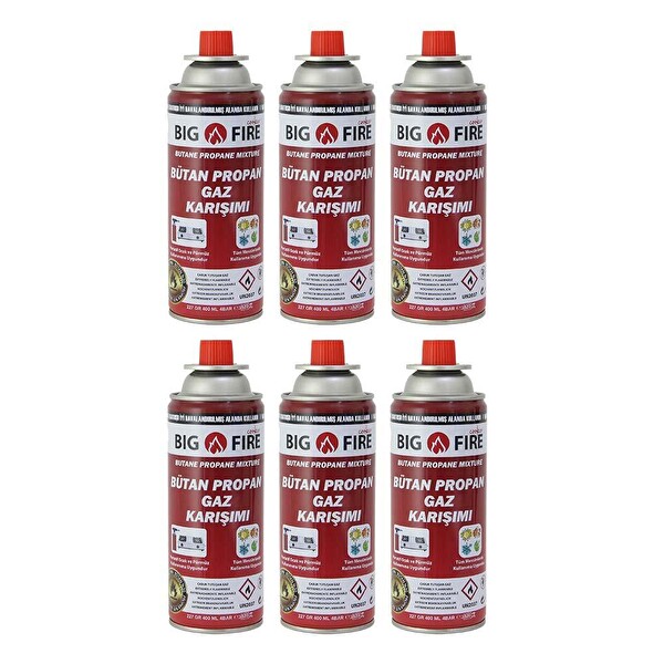 Big Fire Power 227 GR Valfli Gaz Kartuşu 6'lı Set