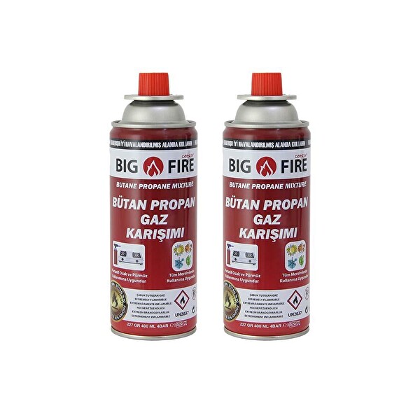Big Fire Power 227 GR Valfli Gaz Kartuşu 2'li Set