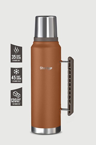 Stevig 1 Camper Klasik Kulplu Sızdırmaz Çelik Termos Autumn Leaf 1.2 L ST-259