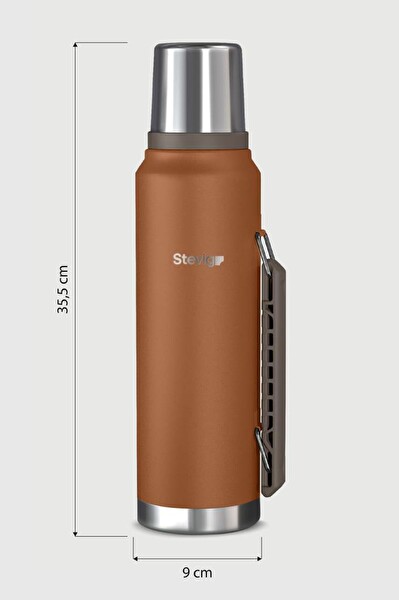 Stevig 1 Camper Klasik Kulplu Sızdırmaz Çelik Termos Autumn Leaf 1.2 L ST-259