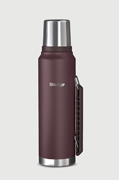 Stevig 1 Camper Klasik Kulplu Sızdırmaz Çelik Termos 1.2 L Dark Plum ST-258
