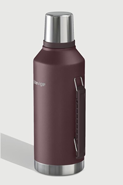 Stevig 1 Camper Klasik Kulplu Sızdırmaz Çelik Termos 2.2 L Dark Plum ST-262