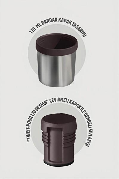 Stevig 1 Camper Klasik Kulplu Sızdırmaz Çelik Termos 2.2 L Dark Plum ST-262