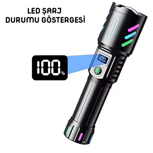 Wison 2000 Lümen 20 W Fosforlu Kasa Şarj Edilebilir El Feneri