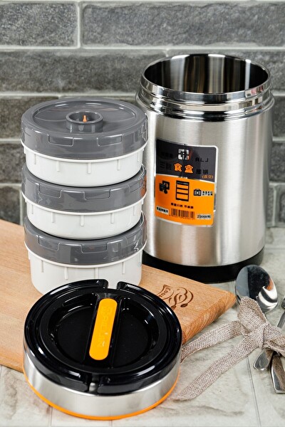 Cooker 3'lü 1.9 Litre Paslanmaz Çelik Yemek Termosu YK1090